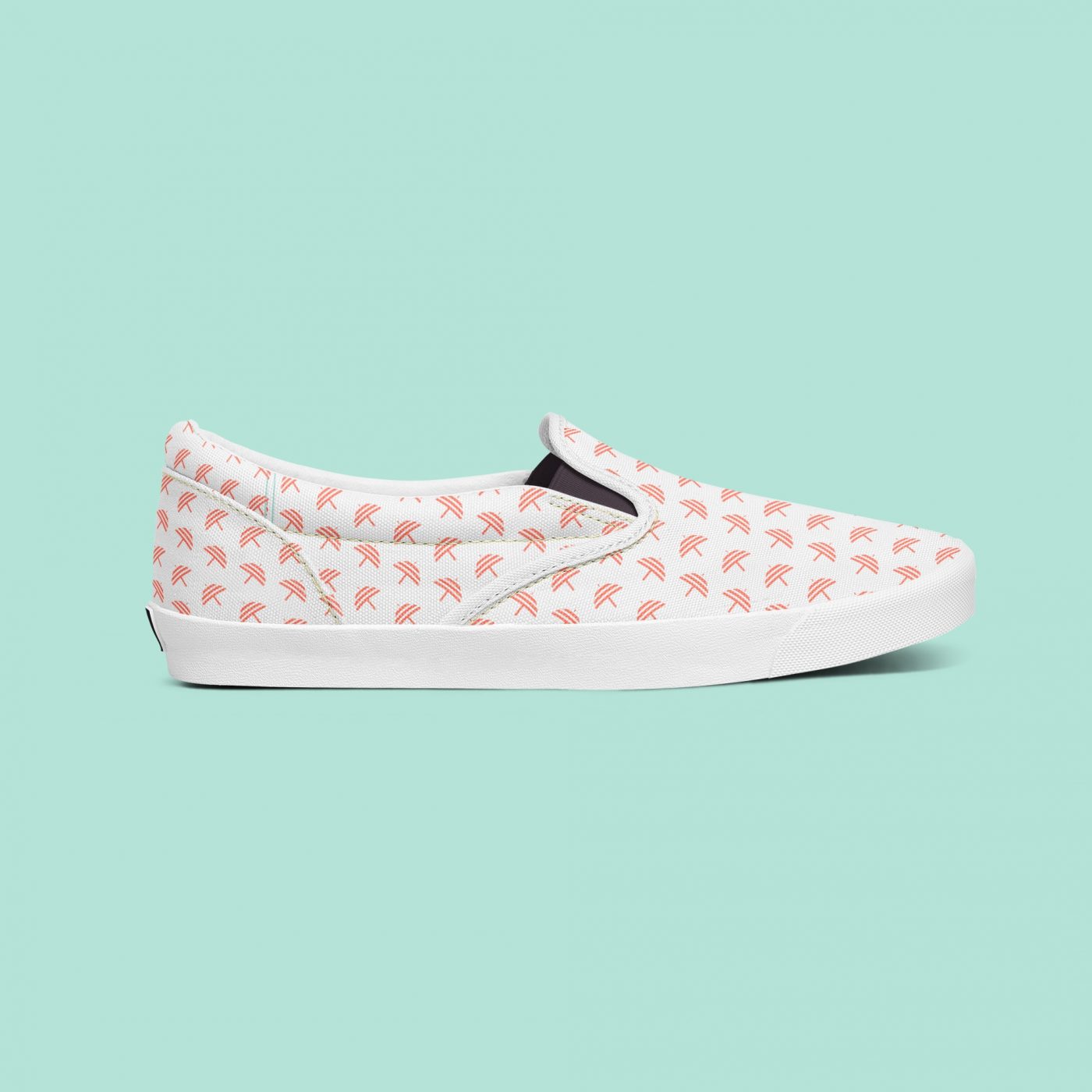 beach-shoe-texas-coast Cinnamon Shore Umbrella Pattern on Vans Shoe